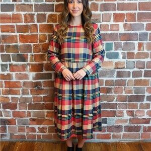 Plaid Long Sleeve Dress